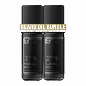 The Beard Struggle Tonic   Elixir Beard Oil Bundle - Platinum Collection - Grooming Beard Oil - Softens, Moisturizers, and Strengthens Beard Growth - Pack of 2, Surtr's Fury