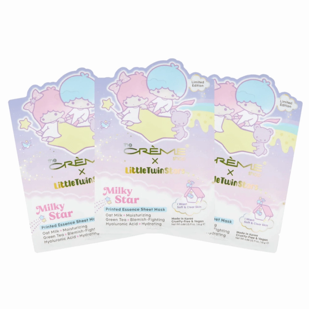 The Crème Shop x Sanrio  Little Twin Stars Milky Star Printed Essence Sheet Mask