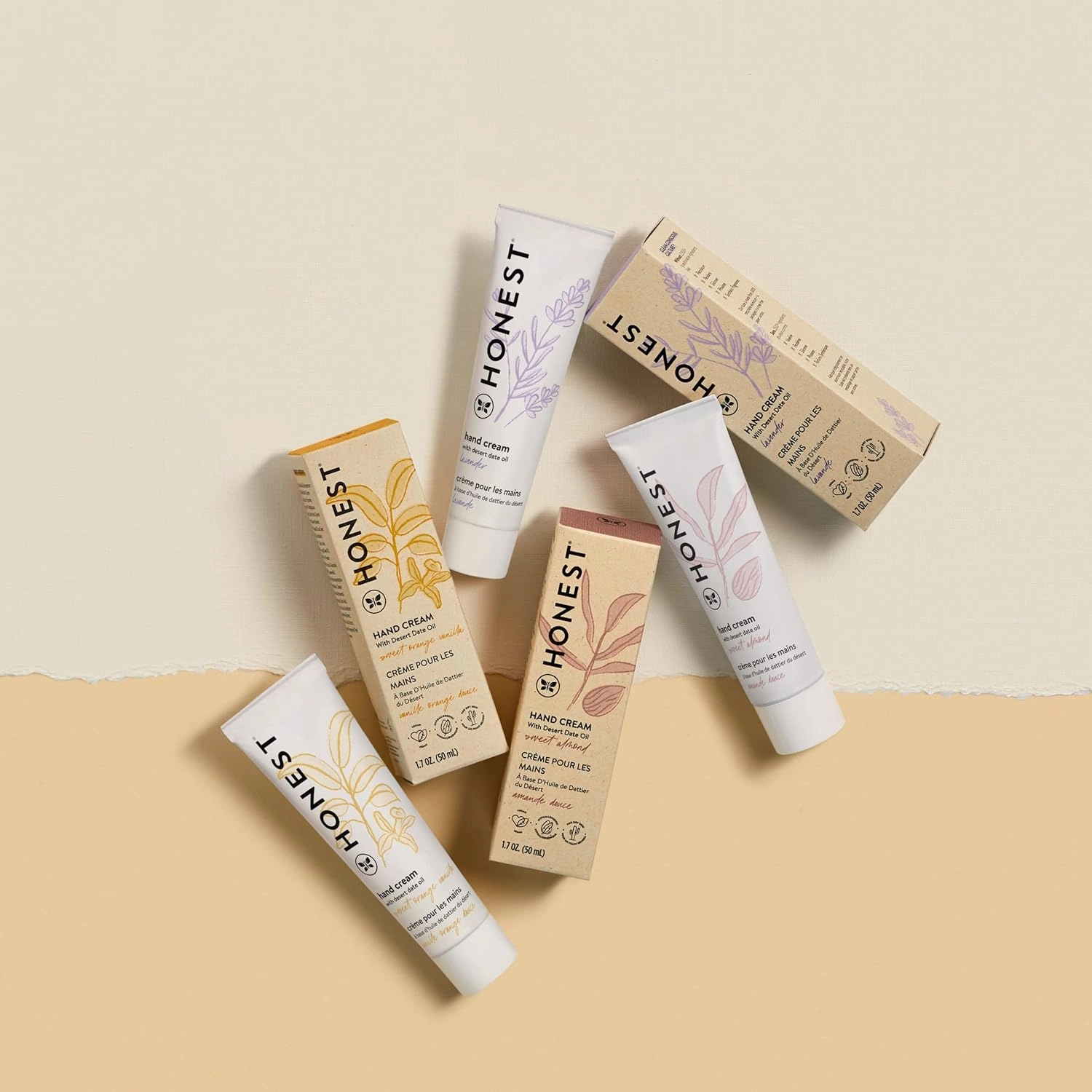 The Honest Company Seriously Soft Hand Care Kit | 3 Scented Hand Creams   Moisturizing Organic Gloves | Antioxidant-Packed for Dry Skin | Hypoallergenic   Dermatologist Tested