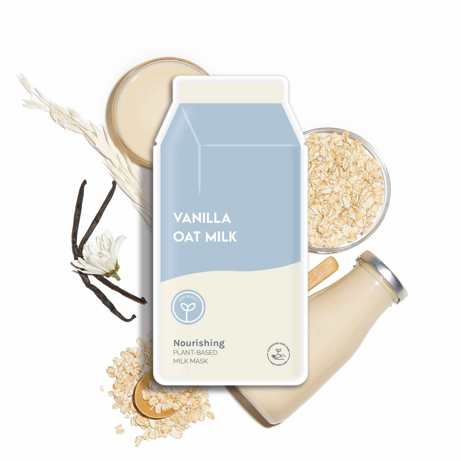 The Plant-Based Milk Sheet Masks - Various Styles