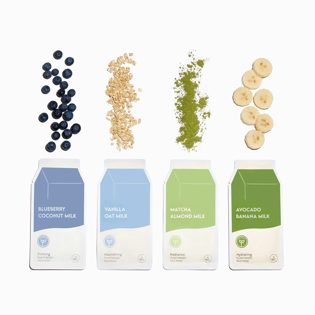 The Plant-Based Milk Sheet Masks - Various Styles