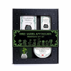 Three Sisters Apothecary Bath & Body 3 Piece Therapeutic Gift Set (Juniper & Cedar)