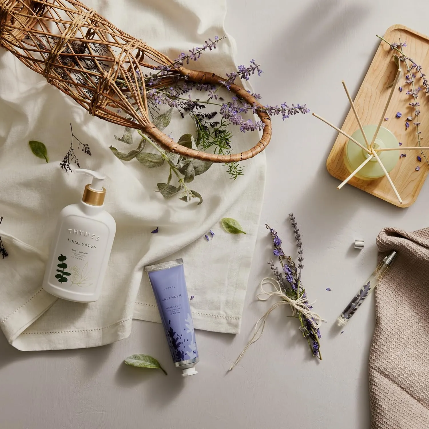 Thymes Eucalyptus Body Lotion - Shea Butter Lotion wIth Vitamin E, jojoba Oil, and Honey for Skin Care Routine - Body and Hand Lotion for Women & Men (9.25 fl oz)