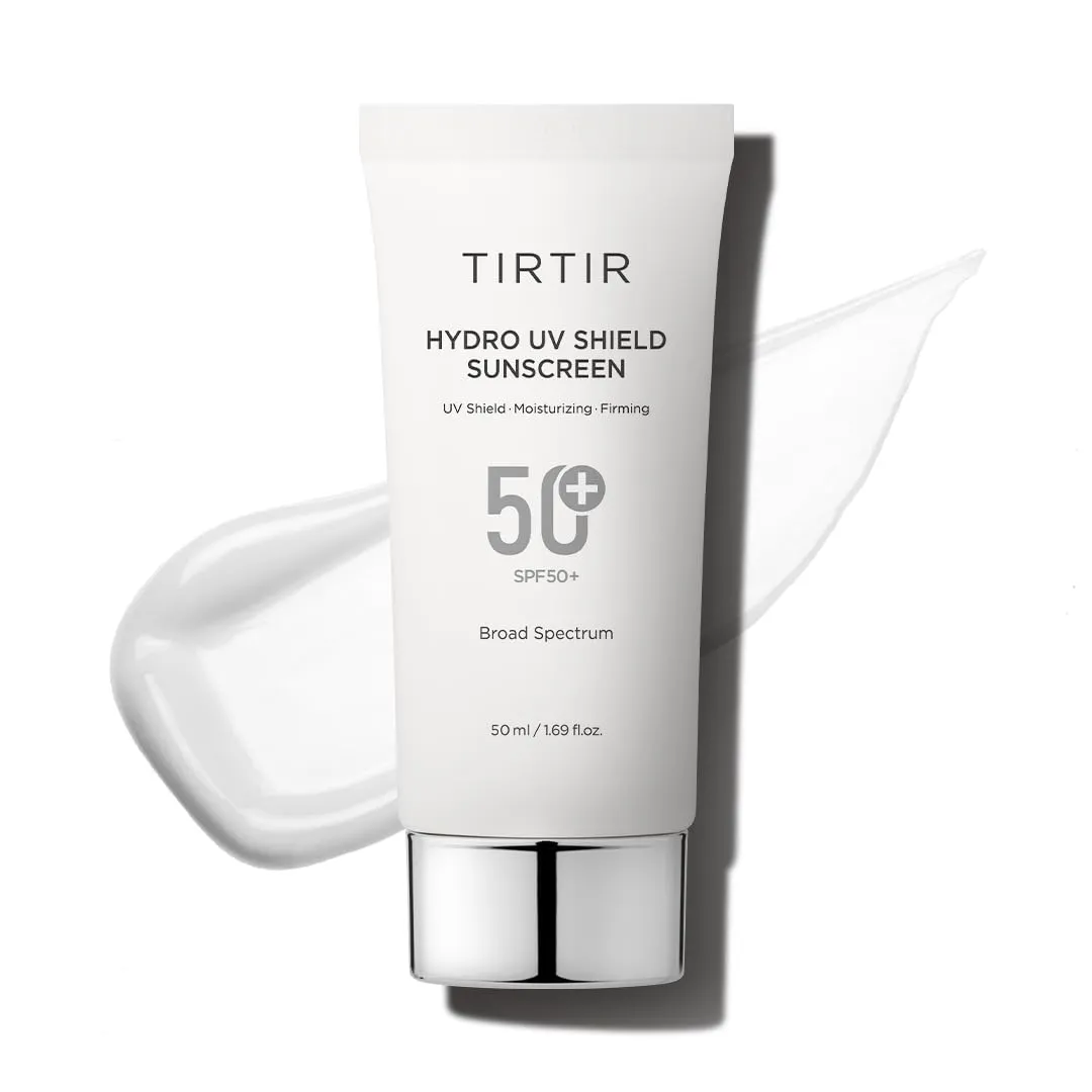 TIRTIR Hydro UV Shield Sunscreen | SPF 50  UVA/UVB Protection, Lightweight, No White Cast, Non-greasy, Korean Sunscreen, 1.69 Fl Oz (Pack of 1)