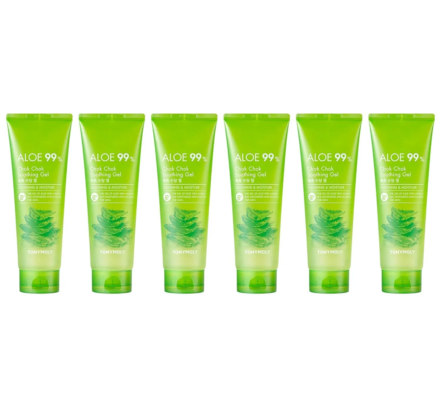 TONYMOLY Chok Chok Aloe Soothing Gel, 99% Aloe Vera Gel for Face & Body, Korean Skin Care Moisturizier