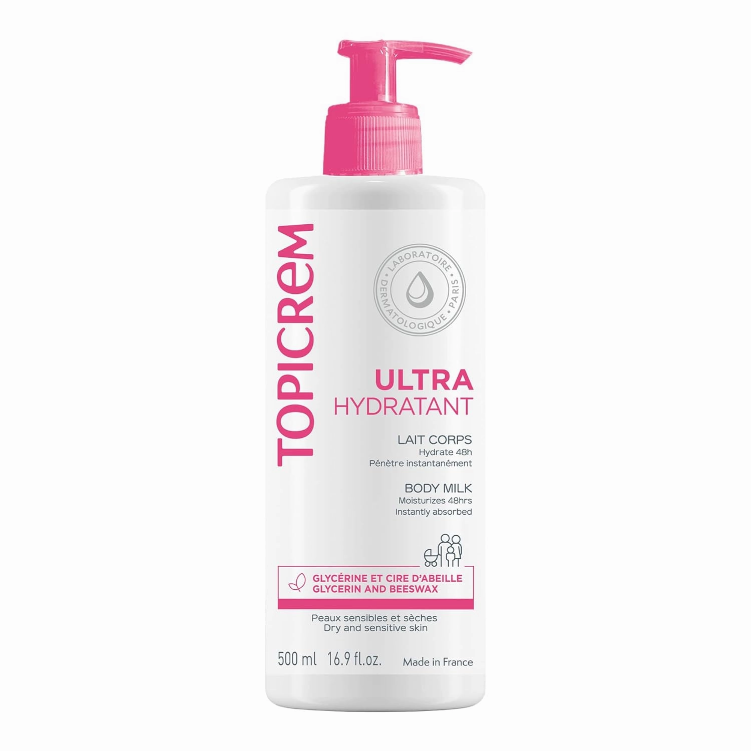 Topicrem ultra-moisturising body milk, 500 ml