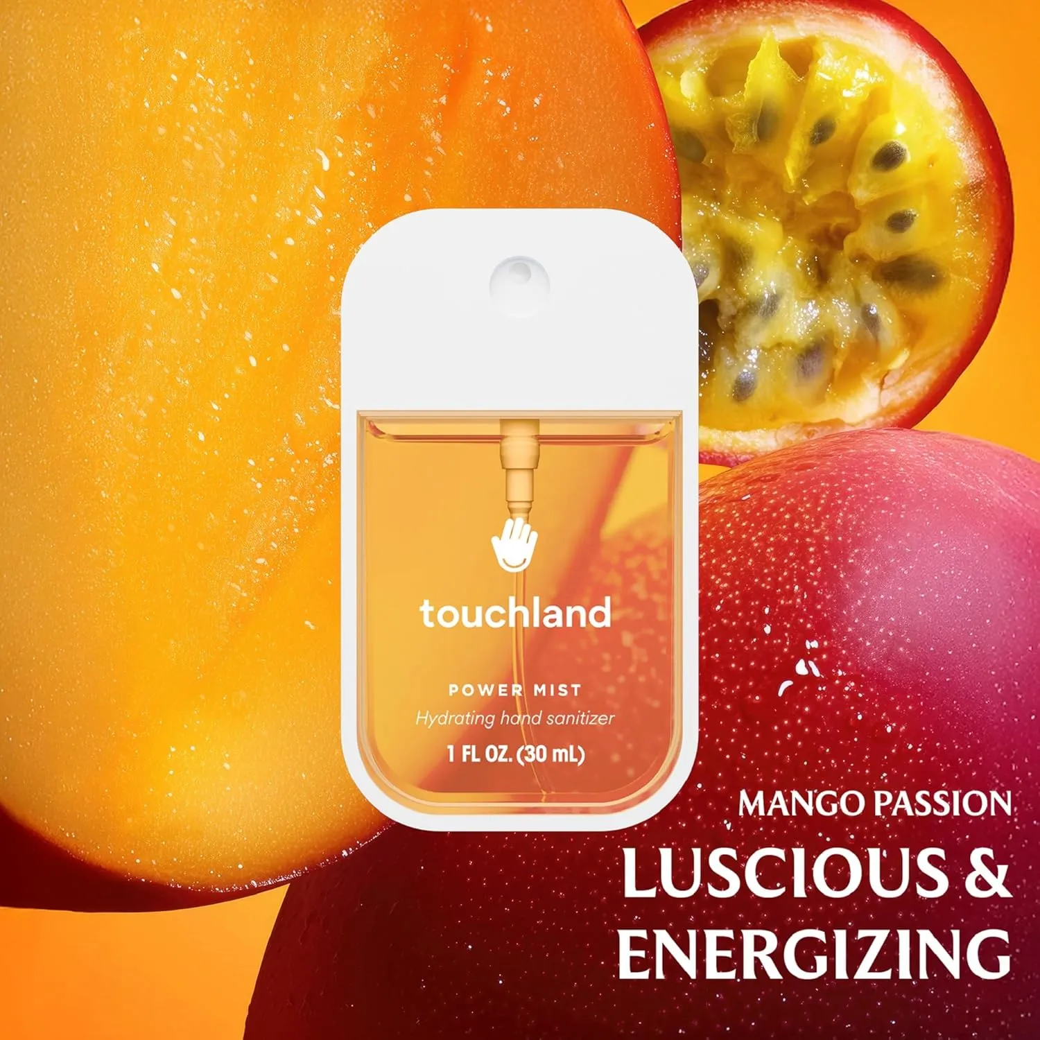 Touchland Power Mist Hydrating Hand Sanitizer Spray, TROPICAL Trio Set (Mango Passion, Beach Coco, Watermelon), 1 FL. OZ. Travel Size (Set of 3)