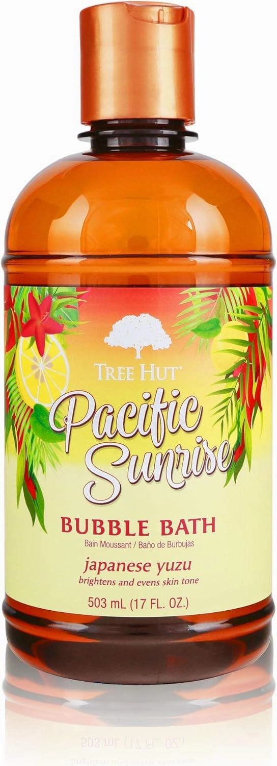 Tree Hut Shea Moisturizing Bubble Bath Pacific Sunrise, 17oz, Ultra Hydrating Bubble Bath for Nourishing Essential Body Care (Pack of 3)