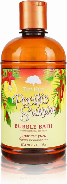 Tree Hut Shea Moisturizing Bubble Bath Pacific Sunrise, 17oz, Ultra Hydrating Bubble Bath for Nourishing Essential Body Care (Pack of 3)