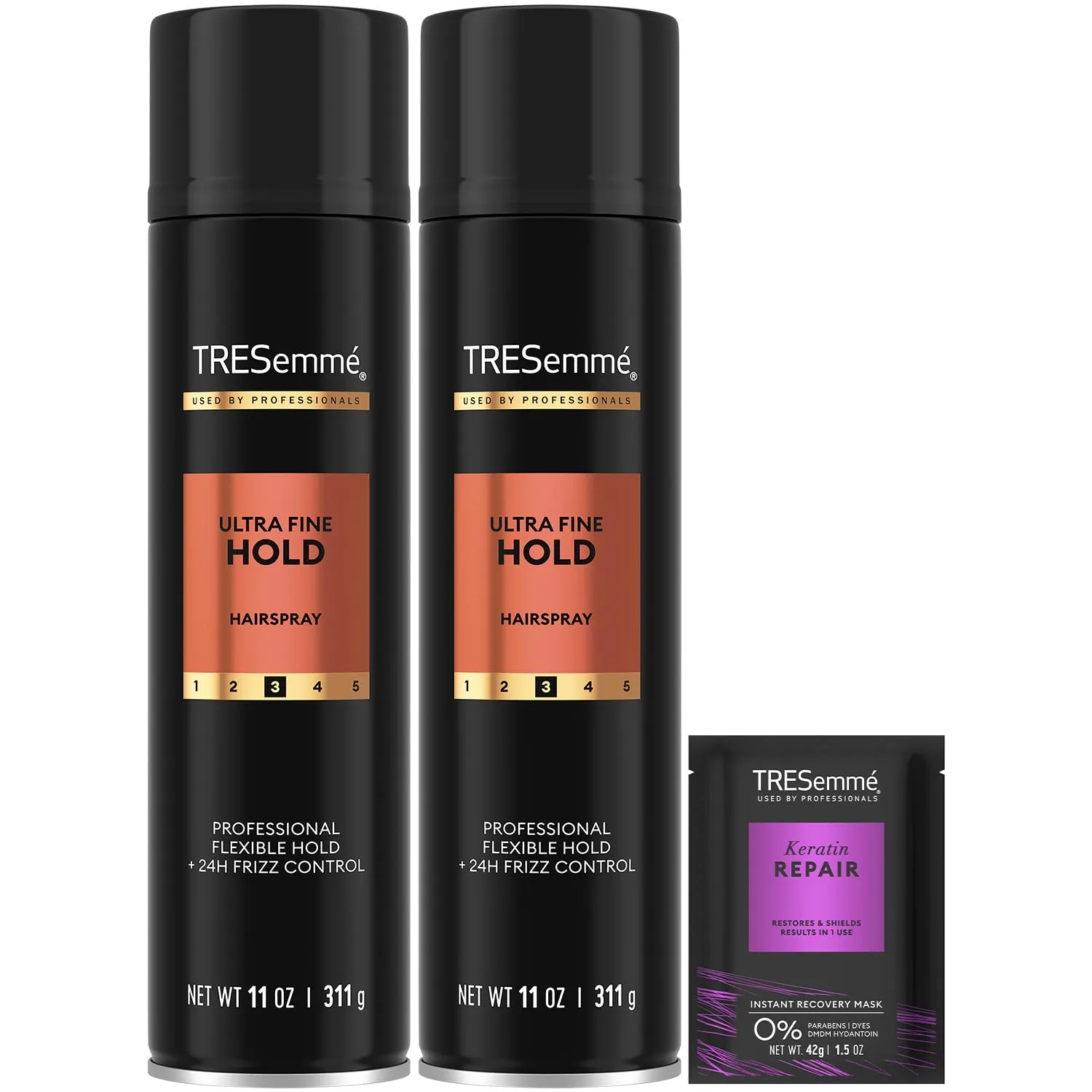 TRESemme Aerosol Hair Spray - 11 oz - 2 pk  Keratin Repair Mask – Moisturizing, Anti-Frizz Hair Products