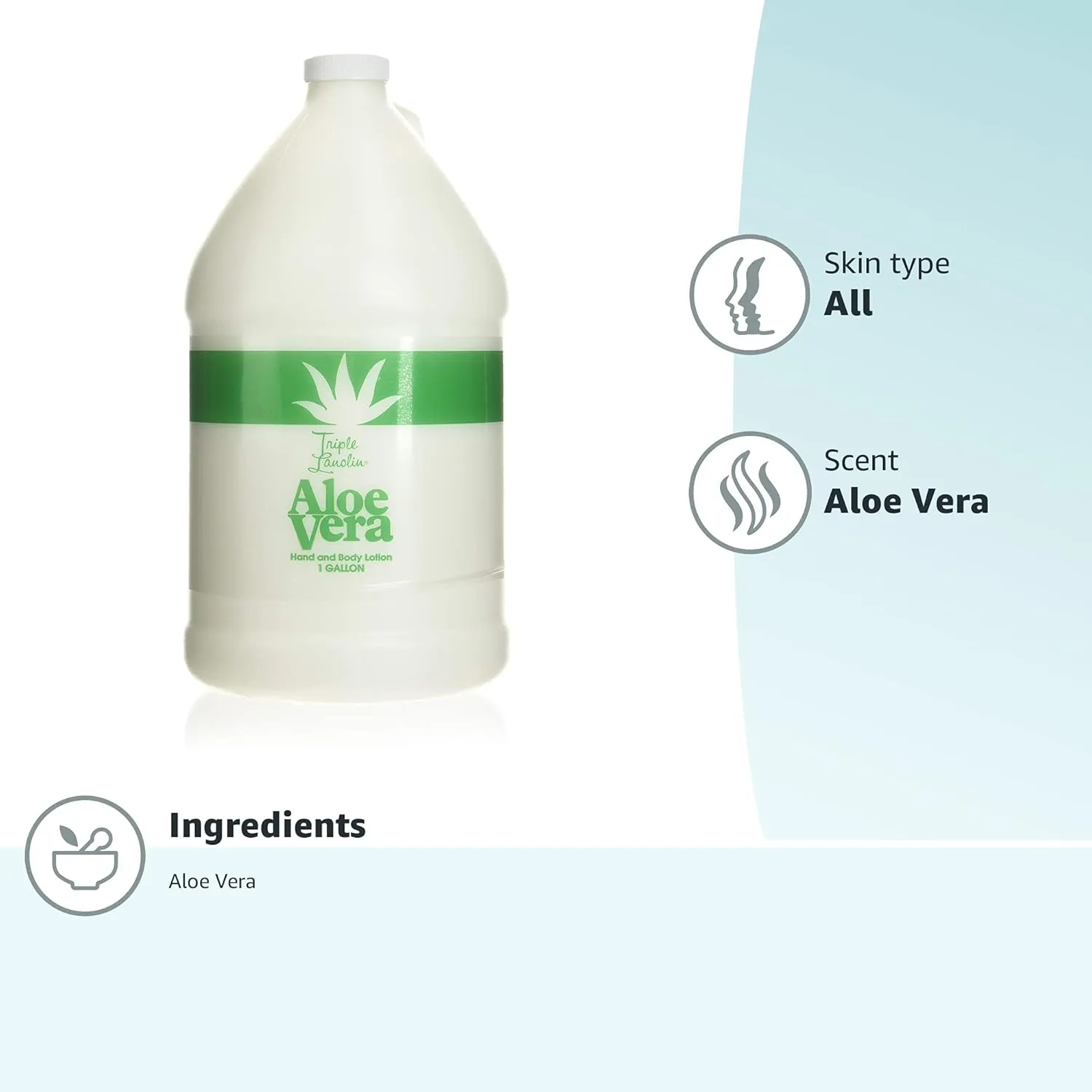 TRIPLE LANOLIN Aloe Vera Lotion,1 Gallon