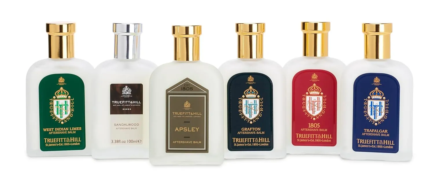 Truefitt & Hill Luxury Aftershave Balm - Trafalgar - Premium Soothing Moisturizer with Aloe Vera Extract - Ideal for Sensitive Skin, Razor Burn Relief, and a Silky Smooth Finish - 3.38 oz