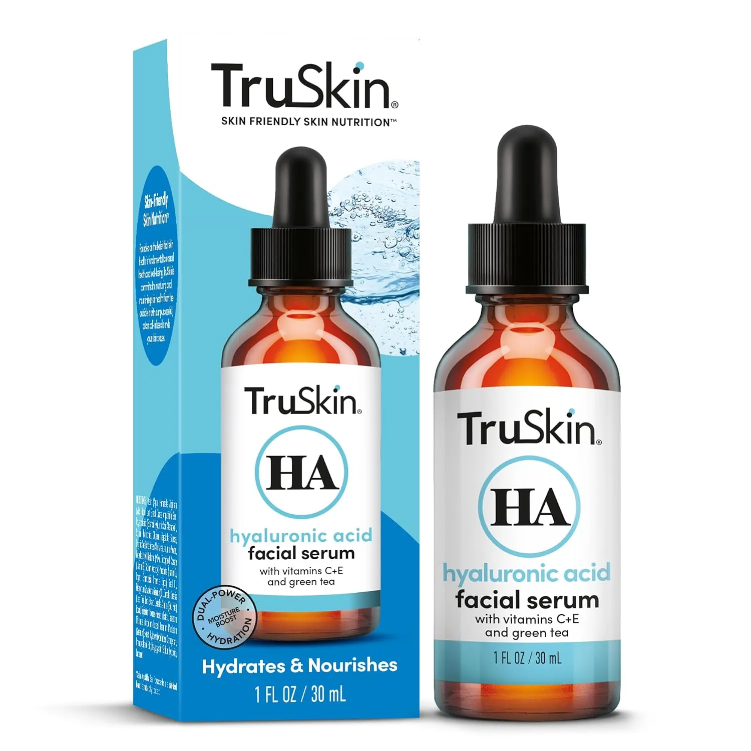 TruSkin Hyaluronic Acid Serum for Face   7 Ultra Hydrating Ingredients – Best Face Serum for Moisturizing, Visibly Plumping Skin & Smoothing the Look of Fine Lines, 1 fl oz