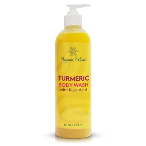 Turmeric Kojic Acid Body Wash – 16 fl oz / 473ml – Skin Brightening Shower Gel for Deep Gentle Moisturizer, Helps to Remove Dark Spot, with Shea Butter & Aloe Vera