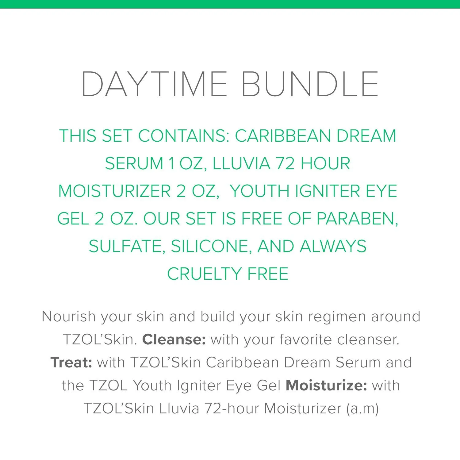 TZOL' SKIN Day Time Discovery Set- Day Time Serum and Face Moisturizer, Day Set, Vegan, Free of Paraben, Silicones, and Sulfates. Always Cruelty Free.