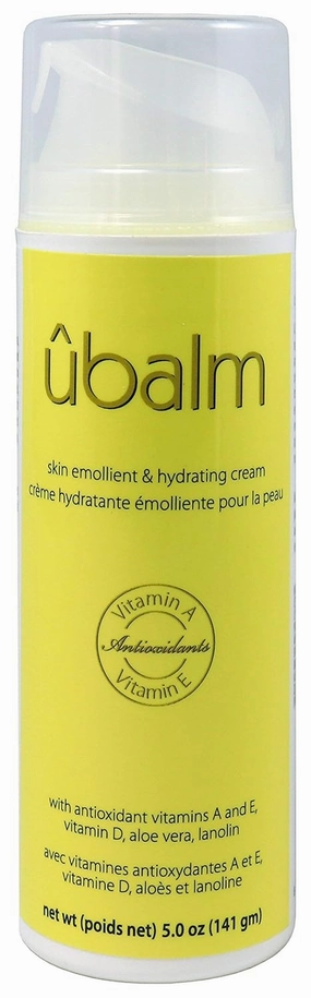 ubalm Yellow - Salon Formula Skin Emollient & Hydrating Cream With Light Lemon Fragrance (5 fl oz) by makers of Original Udder Balm