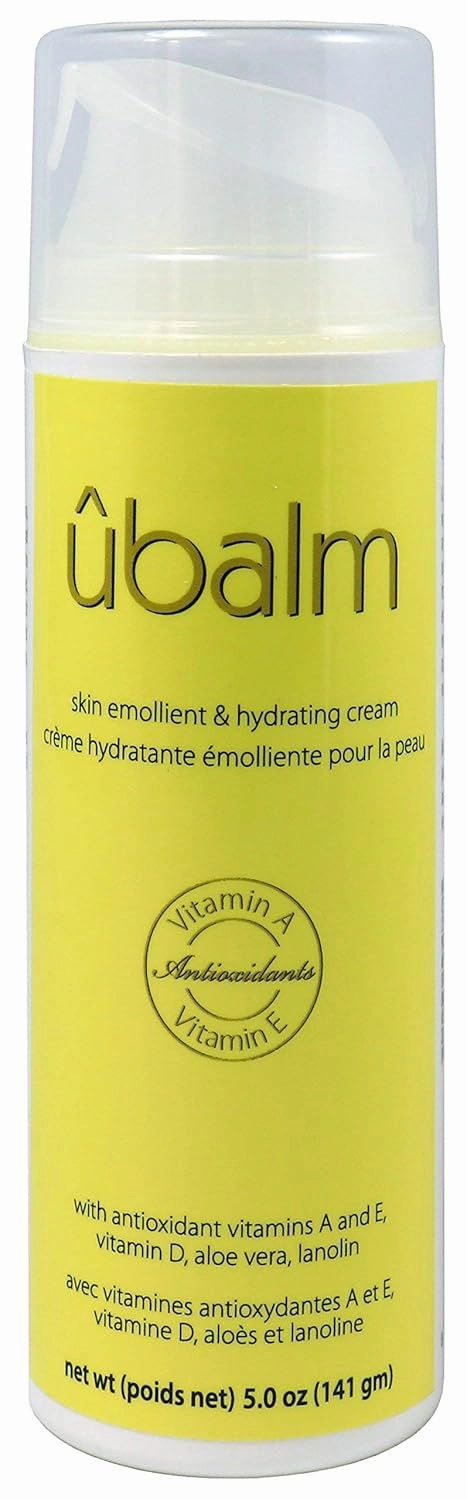ubalm Yellow - Salon Formula Skin Emollient & Hydrating Cream With Light Lemon Fragrance (5 fl oz) by makers of Original Udder Balm