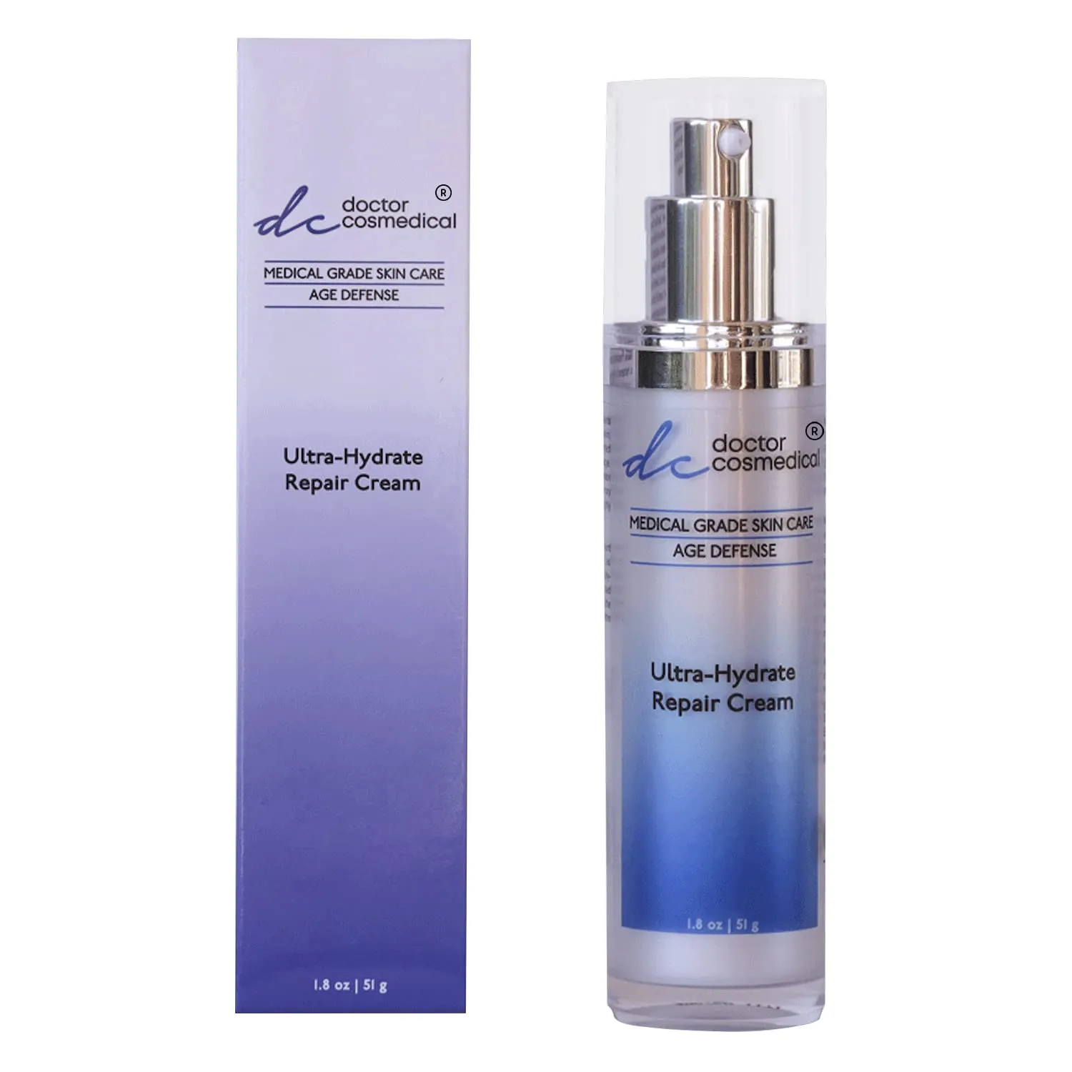 Ultra Hydrate Repair Cream Rapid Wrinkle Skin Care Cream Cactus & Yeast Extract to Reduce Irritation Decreases Inflammation Soothes Skin All Skin Types - 1.8 Oz