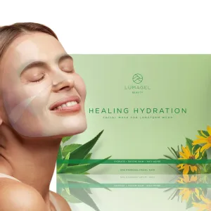 Ultra Hydrating Hydrogel Sheet Mask with Arnica, Aloe & Hyaluronic Acid, Cools & Soothes Skin, Redness Relief for Face, Paraben Free