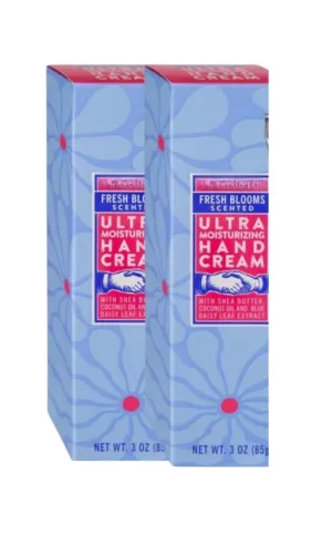 Ultra Moisturizing Hand Cream – Fresh Blooms Scent with Shea Butter & coconut oil, and vitamin E, blue daisy leaf 3oz pack of 2