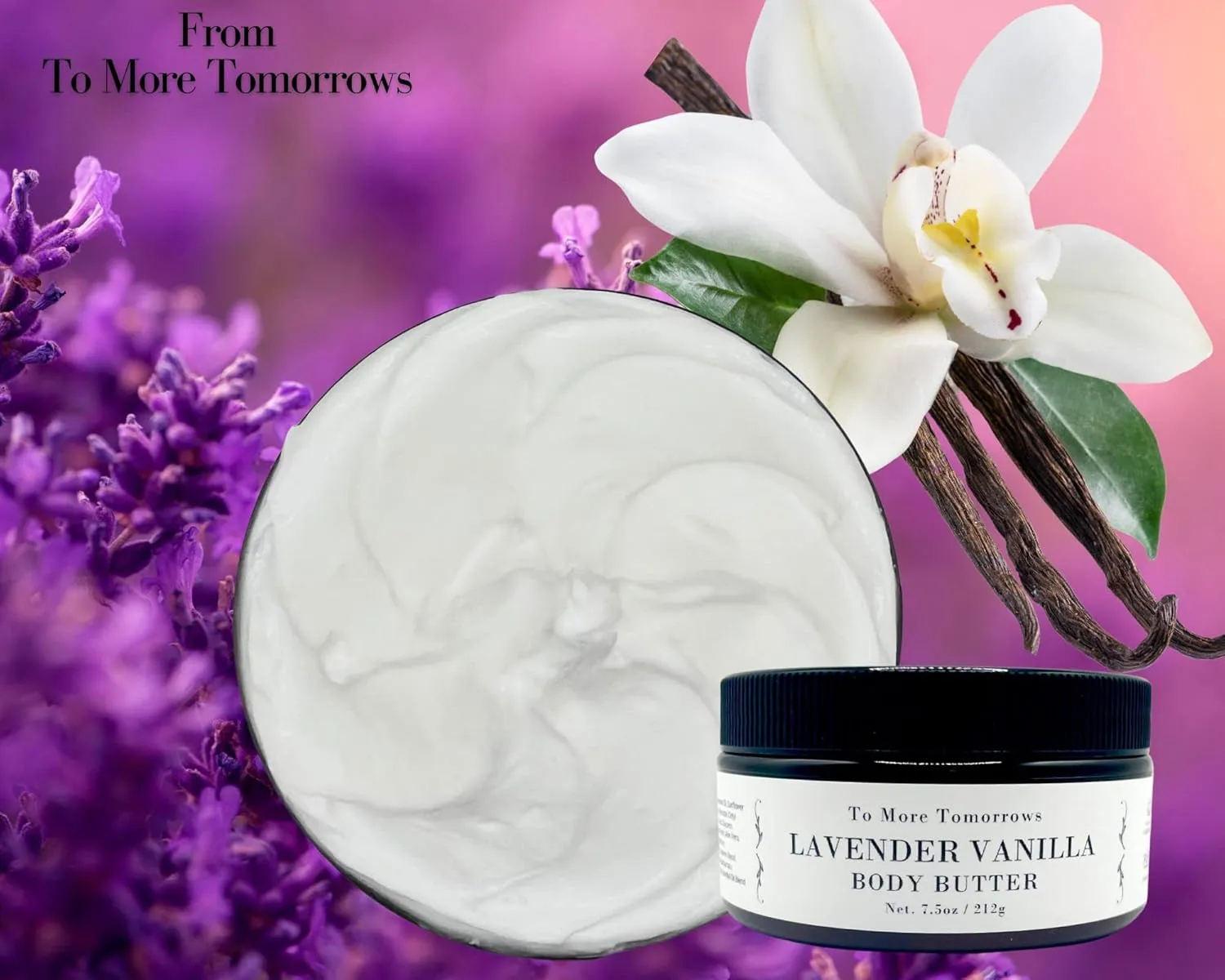 Ultra Rich Body Butter, Body butter, Lavender Vanilla Scented, Moisturizer, Nourishing & Moisturizing Skin Care, 7.5 ounces, Gifts