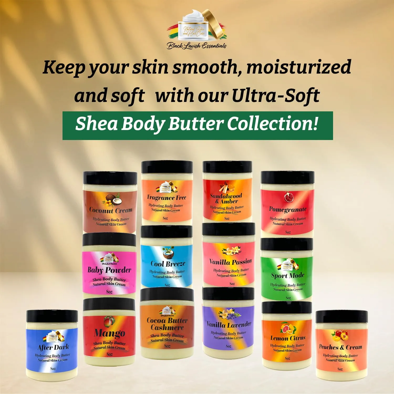 Ultra-Soft Shea Body Butter, Dry Skin Cream for Radiant Moisturized Skin, Natural Hydrating Body Lotion with Aloe Vera, Argan Oil, Rosehip Oil, (Coconut Cream, 8oz)