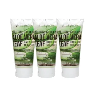Urban Hydration Soothing & Cooling Aloe Vera Daily Body Moisturizer | Sulfate, Paraben & Polybead Free, Detoxes and Smooths Skin, Fades Dark Spots, Lightweight for All Skin Types | (3) Pack