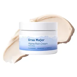 Ursa Major Alpine Rich Cream | Deeply Hydrating & Moisturizing Natural Face Lotion | Supports Skin Barrier and Targets Fine Lines | Vegan, Non-Toxic, Cruelty-Free | 1.69 ounce