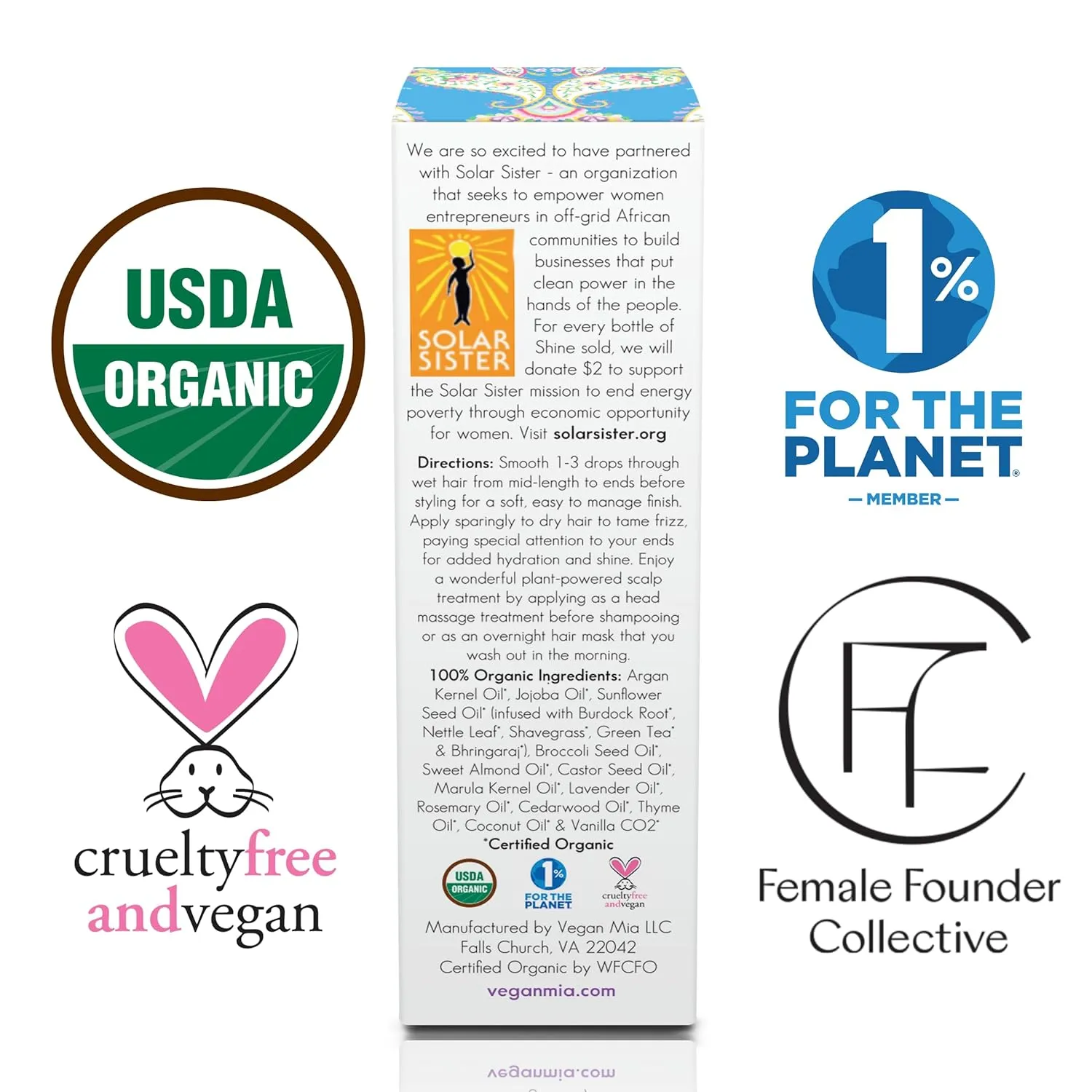USDA Organic Rosemary Oil for Hair Growth & Intense Nourishment with Castor, Jojoba, Argan, Amla & More Dandruff & Dry Scalp Treatment | Get Healthier, Shiny Hair Naturally, 1 fl oz