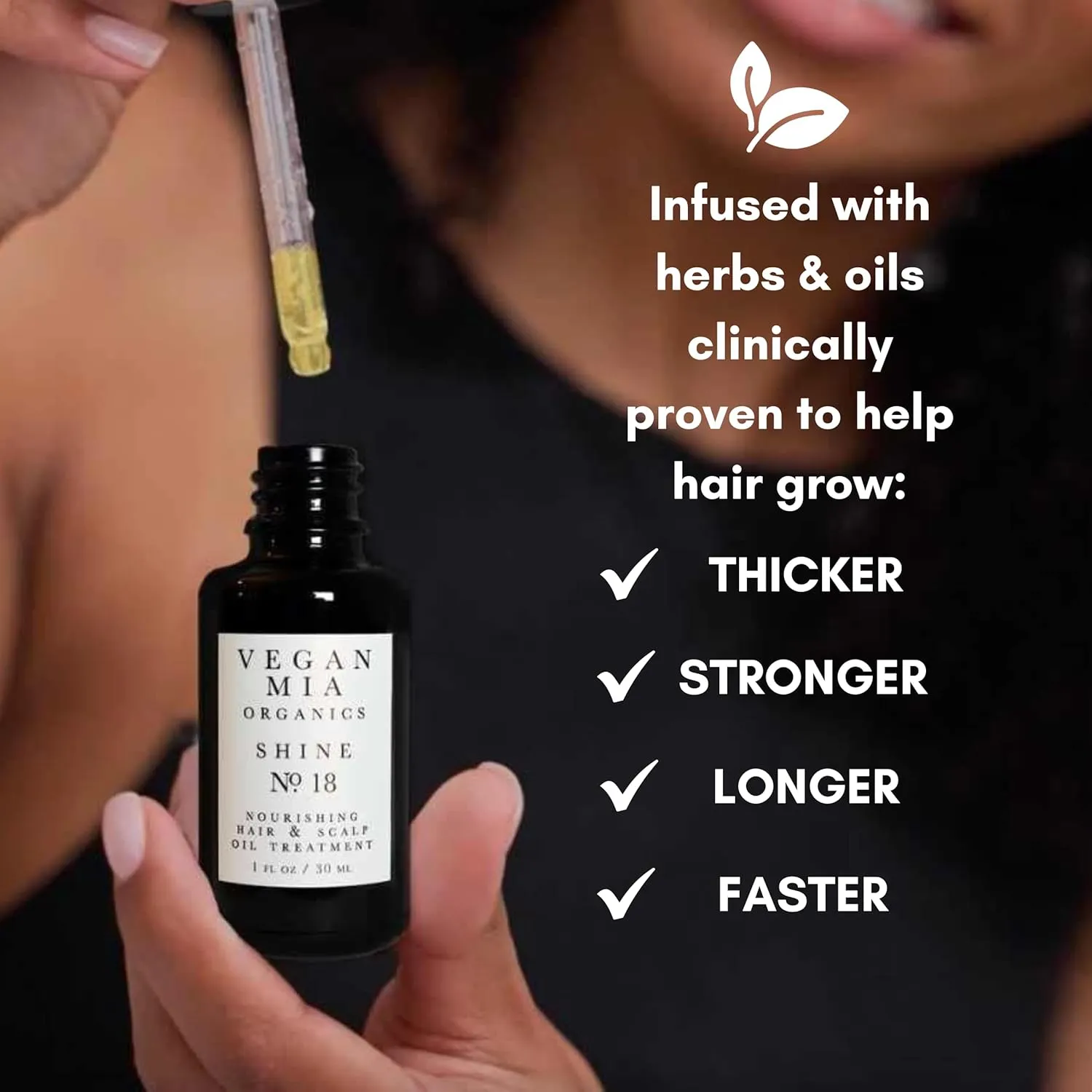 USDA Organic Rosemary Oil for Hair Growth & Intense Nourishment with Castor, Jojoba, Argan, Amla & More Dandruff & Dry Scalp Treatment | Get Healthier, Shiny Hair Naturally, 1 fl oz