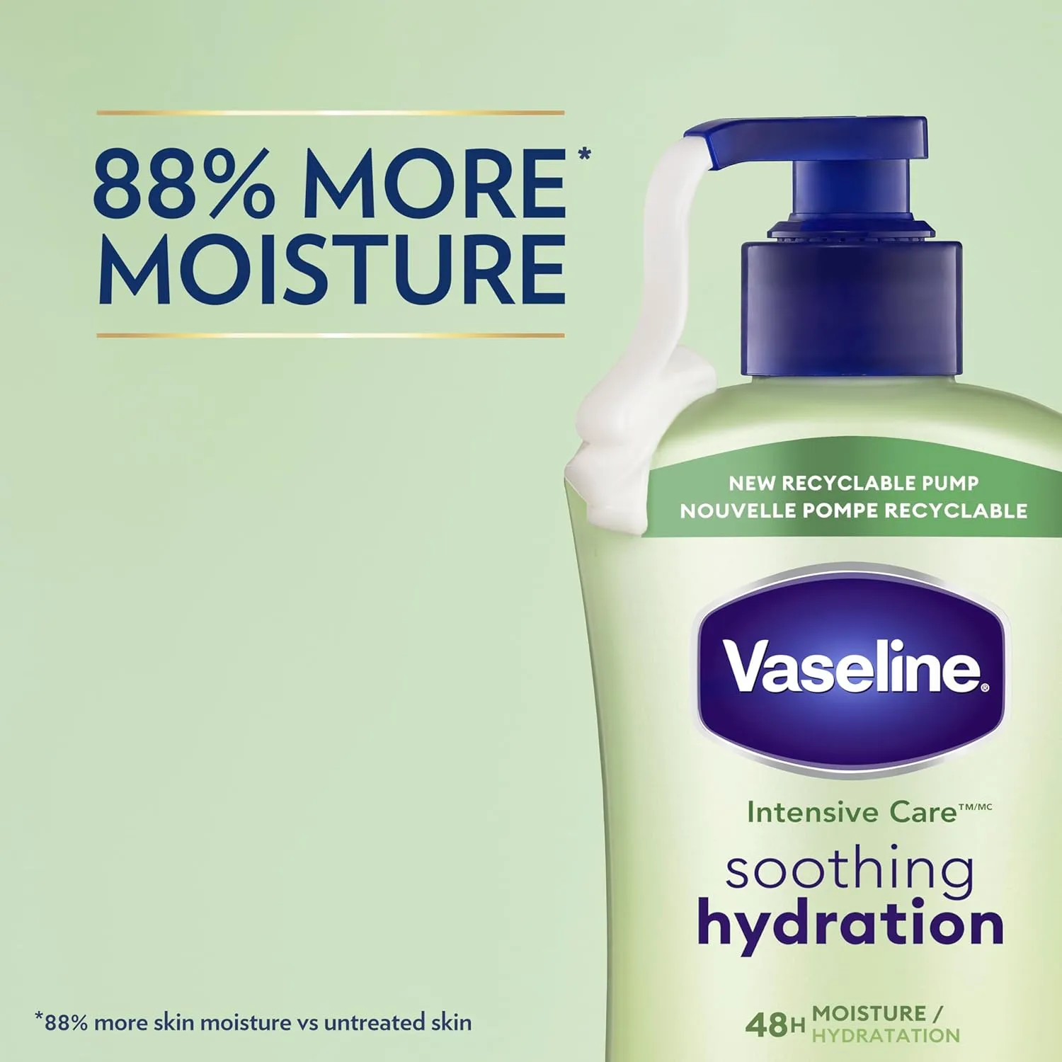Vaseline Intensive Care Body Lotion for Dry Skin Soothing Hydration Lotion Made with Ultra-Hydrating Lipids   1% Aloe Vera Extract to Refresh Dehydrated Skin 20.3 oz, Pack of 3