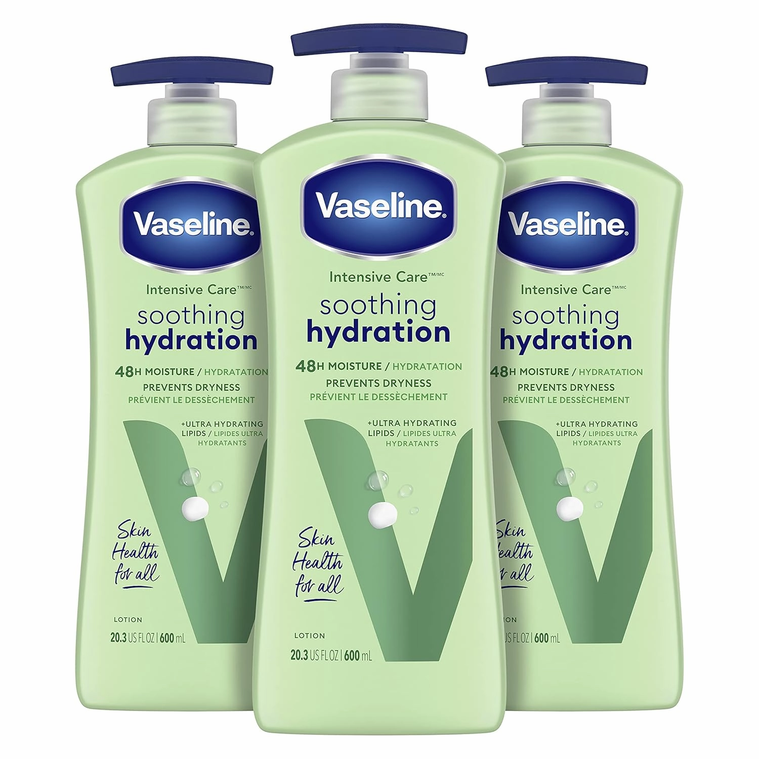 Vaseline Intensive Care Body Lotion for Dry Skin Soothing Hydration Lotion Made & Intensive Care Body Lotion for Dry Skin Cocoa Radiant Lotion Made with Ultra-Hydrating Lipids and Pure Cocoa Butter