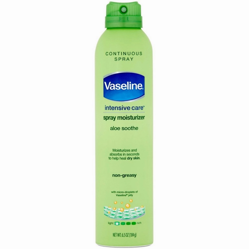 Vaseline Spray & Go Moisturizer, Aloe Fresh, 6.5 oz (Pack of 4)
