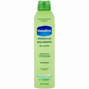 Vaseline Spray and Go Moisturizer, Aloe Soothe, 6.5 Ounce, 2 Pack