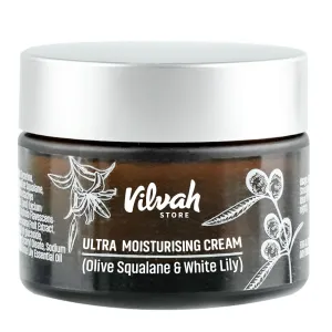 vilvah STORE Ultra Moisturizing Cream (Olive Squalene And White Lily), 50ml