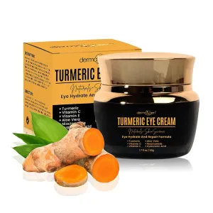 Vitamin C   Turmeric Eye Cream for Dark Circles & Puffiness - Hydrating & Moisturizing Under Eye Cream for Fine Lines & Bags - Reduce Dark Spots and Wrinkles for a Fresh Look - 1.7 FL OZ