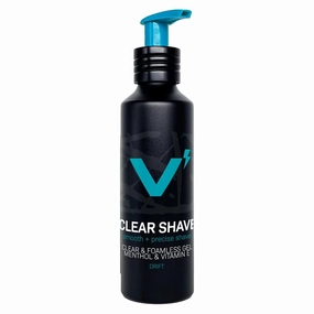 VOLT Clear Shave Gel for Men - Transparent Formula with Aloe, Hyaluronic Acid & Vitamin E, Drift Citrus Sea Salt Scent, 5 Oz (150ml) Refillable Aluminum Bottle