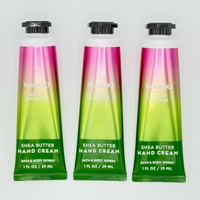 Waikiki Beach Coconut Hand Cream 3-Piece Bath and Body Bundle | Pack of Three Hand Creams (1 fl oz Each)