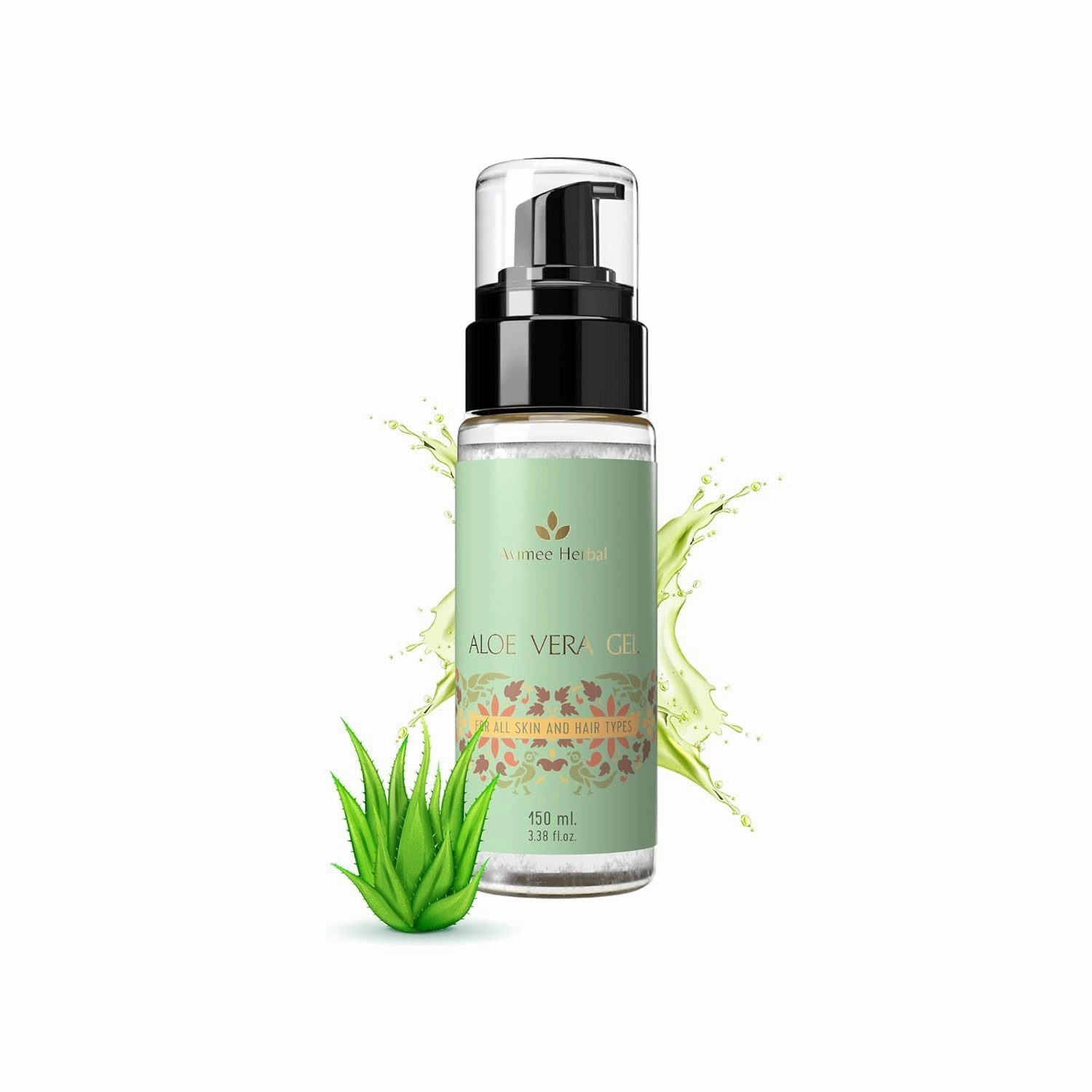 WF Aloe Vera Gel for Skin and Hair, 150 ml/3.38 fl oz, Hydrating and Moisturizing