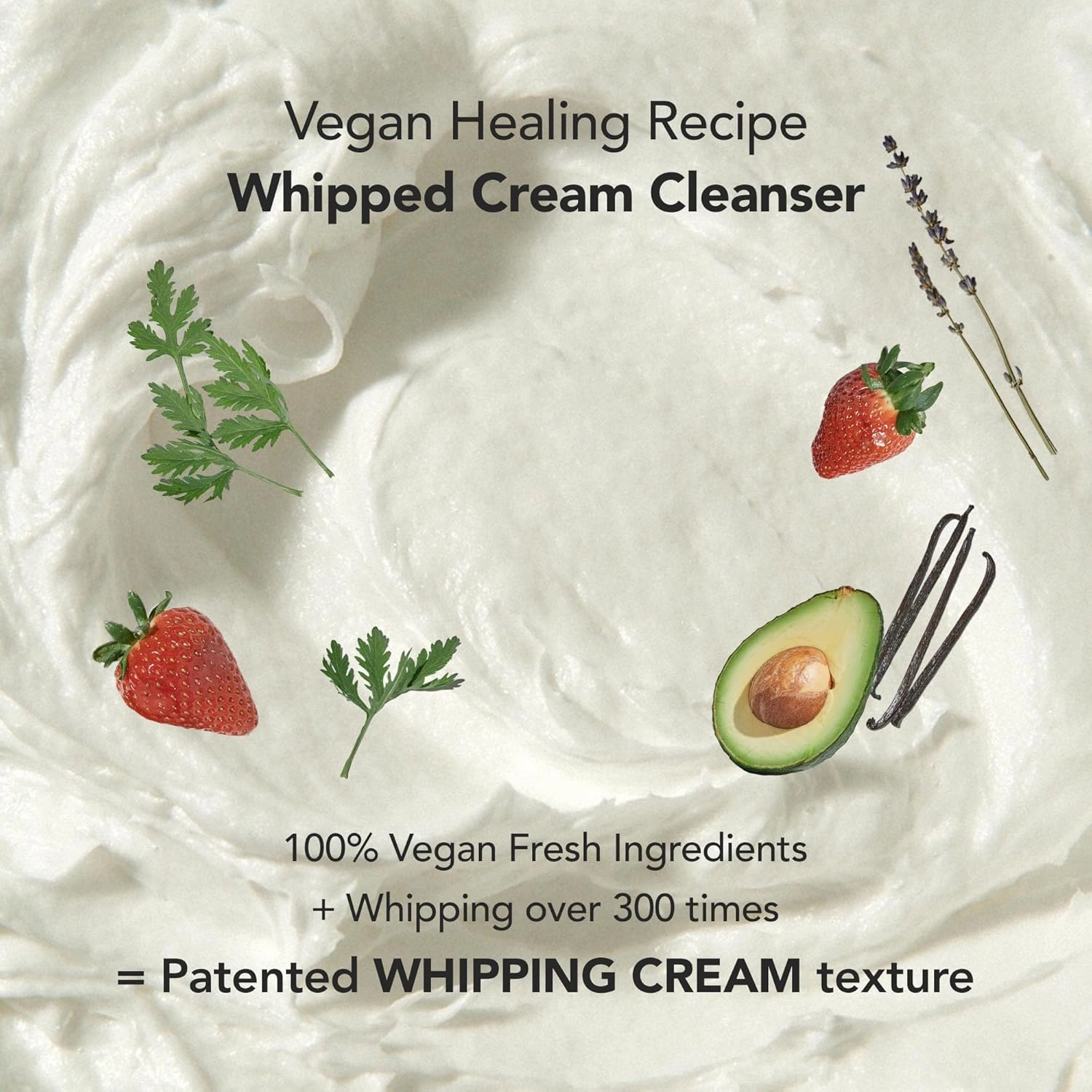 WHIPPED Cream Facial Cleanser Lavocado - Lime & Avocado Face Wash - For Dry Skin, EXTRA DEEP Moisturizing Cleanser, Niacinamide, Hyaluronic Acid, Vegan Korean Skincare, 2.8 oz
