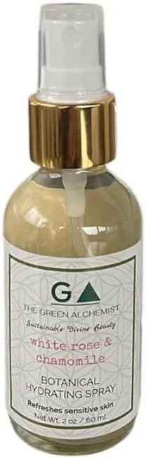 White Rose & Chamomile Botanical Mist – Hydrating Facial & Body Spray with Aloe Vera, Witch Hazel & Herbal Extracts – Gentle Toner for All Skin Types – 2 oz