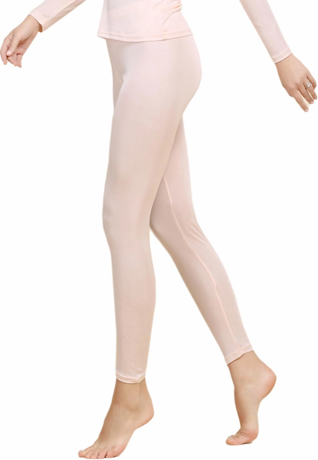 Women Mulberry Silk Thermal Long Johns Underwear Bottom Lightweight Silk Leggings Base Layer Pants