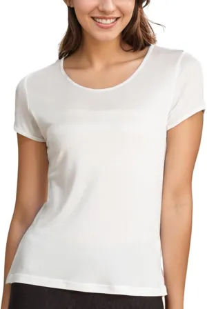 Womens Mulberry Silk T Shirts Basic Crewneck Short sleeve Tee Tops Blouse Summer Casual Solid Tshirts