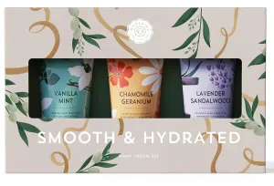 Woolzies Smooth & Hydrated Hand Cream Shea Butter Lotion Set of 3 | plant-based formula | Includes Vanilla Mint, Chamomile Geranium & Lavender Sandalwood | 3.3 fl oz