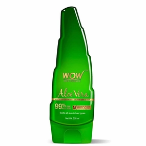 WOW Skin Science Aloe Vera Multipurpose Gel - After Sun Hydration For Hair, Scalp, Face & Skin Care - Helps Dryness, Tight Pores For Less Acne - 99 Percent Pure & Clear - Sulfate, Alcohol, Paraben Free - 250ml
