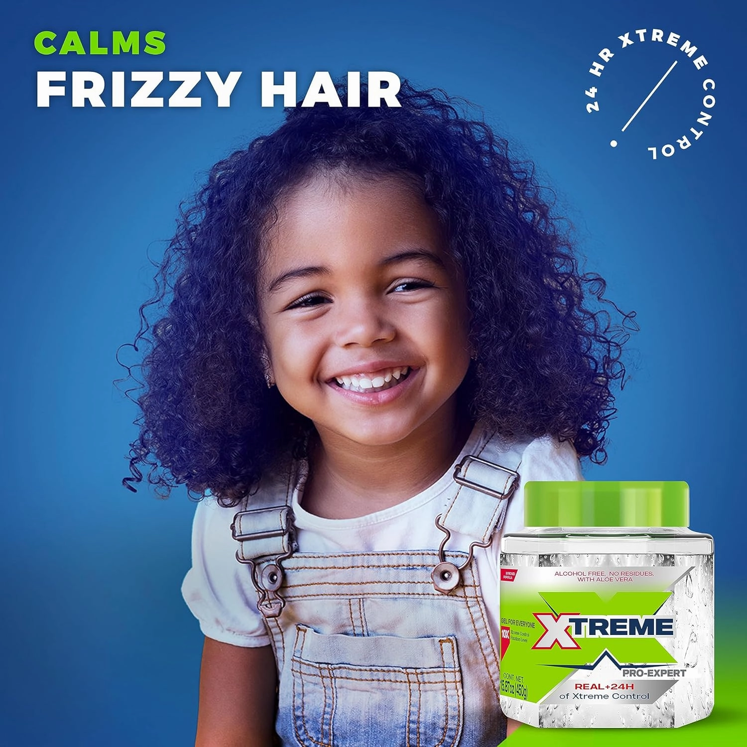 Xtreme Pro-Expert Clear Styling Hair Gel, Alcohol-Free 24-Hours Control With Aloe Vera, 15.87 oz (Pack of 12)