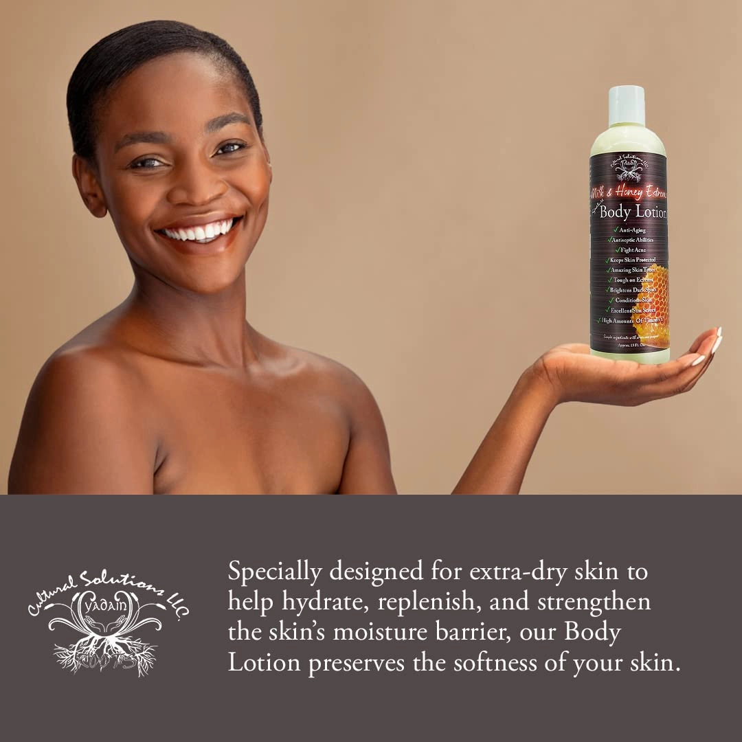 Yadain Milk & Honey Extreme Body Lotion | Moisturizing Body Lotion For Anti-Aging & Skin Protection, 12oz