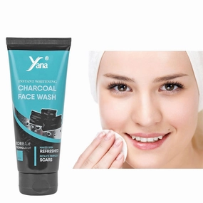 Yana Black Charcoal Face Wash travel size & Cleanser For Women By Korean Technoloy | Charcoal Face Wash Scrub | Side-effect Free
