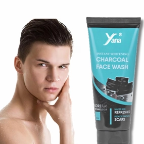 Yana Charcoal Acne Face Wash travel size & Cleanser for Teens Boys By Korean Technoloy | Charcoal Face Wash Scrub | Side-effect Free