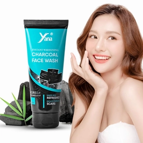 Yana Charcoal Face Wash travel size & Cleanser for Women By Korean Technoloy | Charcoal Face Wash Scrub | Side-effect Free